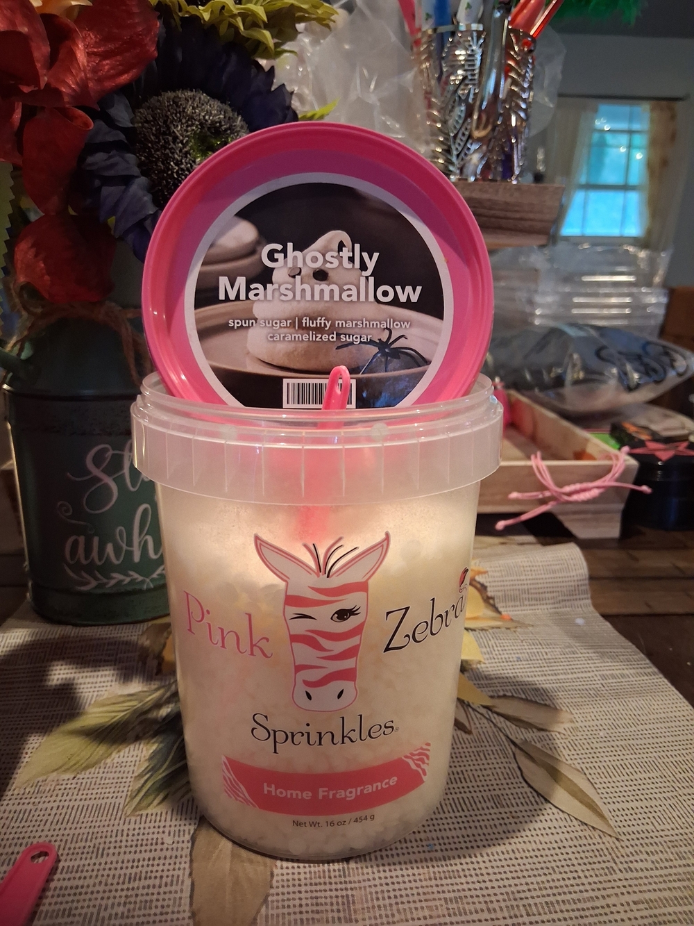 Pink Zebra Pink & White Ghostly Marshmallow Sprinkles